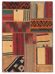 kilim patchwork multicolore 123 x 90 cm