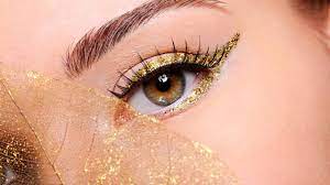 wear gold eyeliner makeup tips