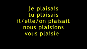 Conjugaison du verbe "Plaire" (Imparfait) - YouTube