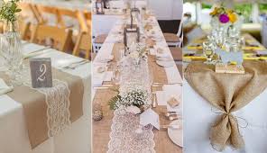 rustic burlap wedding table decor ideas