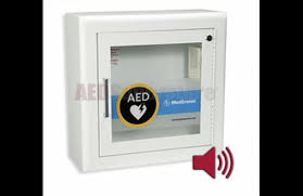 physio control aed cabinet with audible