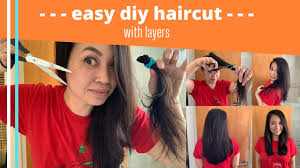 For short layered hair, use a rat tail comb. How To Cut Your Own Hair With Layers Diy Haircut Tutorial Youtube