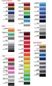 wrap n graphics vinyl color chart