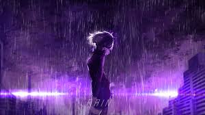 Anime characters with purple hair are some of the most interesting out of all the hair color types. Purple Rain Hd Anime 4k Wallpapers Images Backgrounds Photos And Pictures