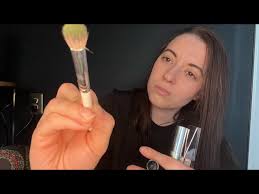 asmr makeup role play real brushing