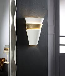 Lacquered Metal Wall Light With Gold
