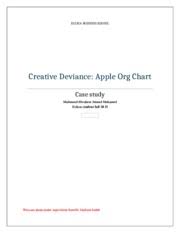 Case 03 Creative Deviance Apple Org Chart Case 03