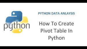 how to create pivot table in python