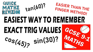 exact trig values trick gcse 9 1