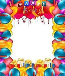 happy birthday balloons photo frame