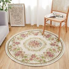 120 cm round carpet flora country rose