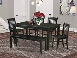 A dining bench set may seem a big jump from having traditional dining chair seating in your home. Amazon Com Dining Table Set With Bench