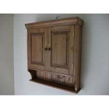 2 Door Pine Bathroom Wall Cabinet W65cm