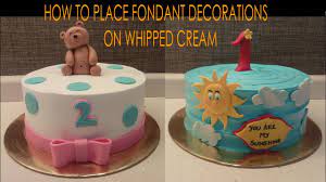 fondant decorations on whipped cream