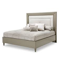 Tuscano melange queen leather padded mansion bed michael amini these pictures of this page are about:leather bedroom sets michael amini. Aico By Michael Amini Urban Place King Platform Bedroom Set 7 Pc In Dove Gray