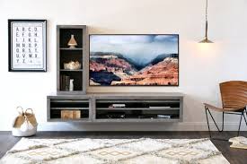 Gray Floating Wall Mount Tv Stand