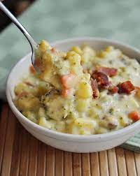 Broccoli Cheese Soup With Bacon gambar png