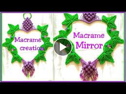 macrame blue berry design mirror new