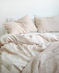 Linen Bedding Set In Cream 3 Piece Set