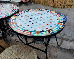 Outdoor Patio Mosaic Table 100