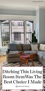I like the table and crafts with a sitting area separate. Why Ditching This Living Room Staple Was The Best Design Choice I Ve Ever Made Living Room Without Coffee Table Living Room Small Living Rooms