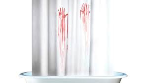 blood bath shower curtain