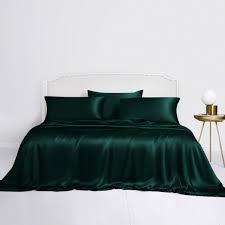 Dark Green Luxury Silk Duvet Cover Sets