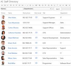 sharepoint staff directory web part