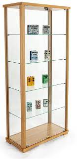glass display case adjustable shelves