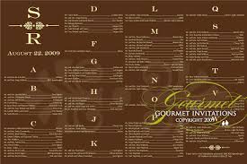 Shannons Brown And Canary Seating Chart Gourmet Invitations