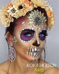 sugar skull makeup for day of the dead