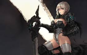 Anime fans often make jokes about protagonists having using plot armor to defeat overwhelmingly powerful enemies. Wallpaper Girl Fantasy Beautiful Sexy Art Asian Style Minimalism Sword Characters Armor Figure Daeho Cha Images For Desktop Section Sejnen Download