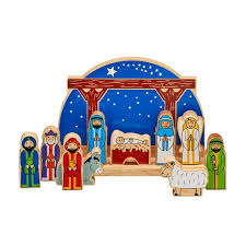 Wooden Junior Starry Night Nativity Set