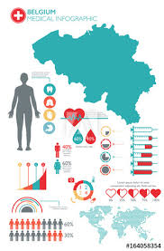 Belgium Medical Healthcare Infographic Template With Map And
