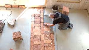 how to lay terracotta tiles cut brick