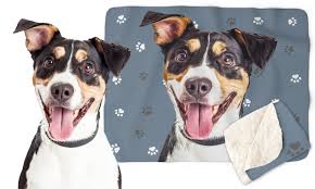 Custom dog blankets personalized pet photo blankets painted art portrait fleece throw blanket. Custom Figurines Of Pets Dogs Cats Cuddle Clones