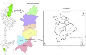 Karnataka map state and districts information and facts karnataka travel map, karnataka state map with districts, cities. A Map Of India B Map Of Karnataka State C Map Of Download Scientific Diagram
