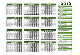 2016 Calendar Templates Download 2016 Monthly Yearly