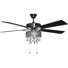 Kelly Clarkson Home 52 Leonie 5 Blade Led Crystal Ceiling Fan With Light Kit Included Reviews Wayfair