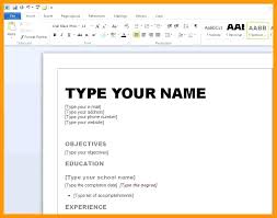 Cv Templates Microsoft Office Word 2007 Format In Ms Free Template