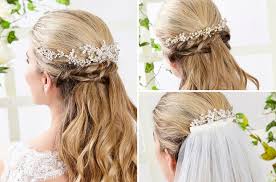 how to wear a wedding hair vine lace