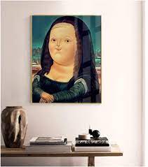 Cartoon Grappige Mona Lisa Posters Beroemde Olieverfschilderijen op Canvas  Leuke Mona Lisa Da Vinci Wall Art Pictures voor Woonkamer 30x40 cm  (12x16in) : Amazon.nl: Wonen & keuken