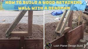 Wood Retaining Wall Deadman Gallery