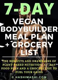 7 day vegan bodybuilding meal plan and