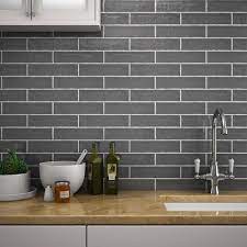 Ceramic Plain Grey Kitchen Wall Tiles