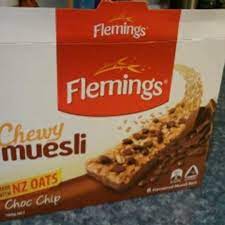 calories in flemings chewy muesli bar