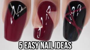 Changing leaves have nothing on. 5 Easy Fall Nail Art Ideas Maroon Nails Youtube
