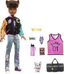 Amazon.com: Monster High Doll, Clawd Wolf Werewolf with Pet Gargoyle  Bulldog & Themed Accessories, Includes Casketball Jersey & Bag : Toys &  Games