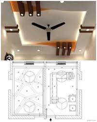 design modern false ceiling 3d and 2d