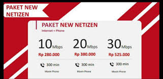 Harga paket speedy telkom fiber. Paket Indihome Netizen 1 Paket Indihome Netizen 1 Myindihome Fiber